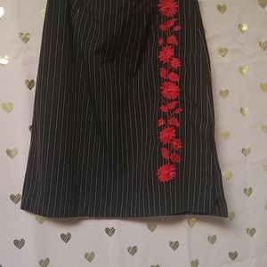 Black, embellished skirt